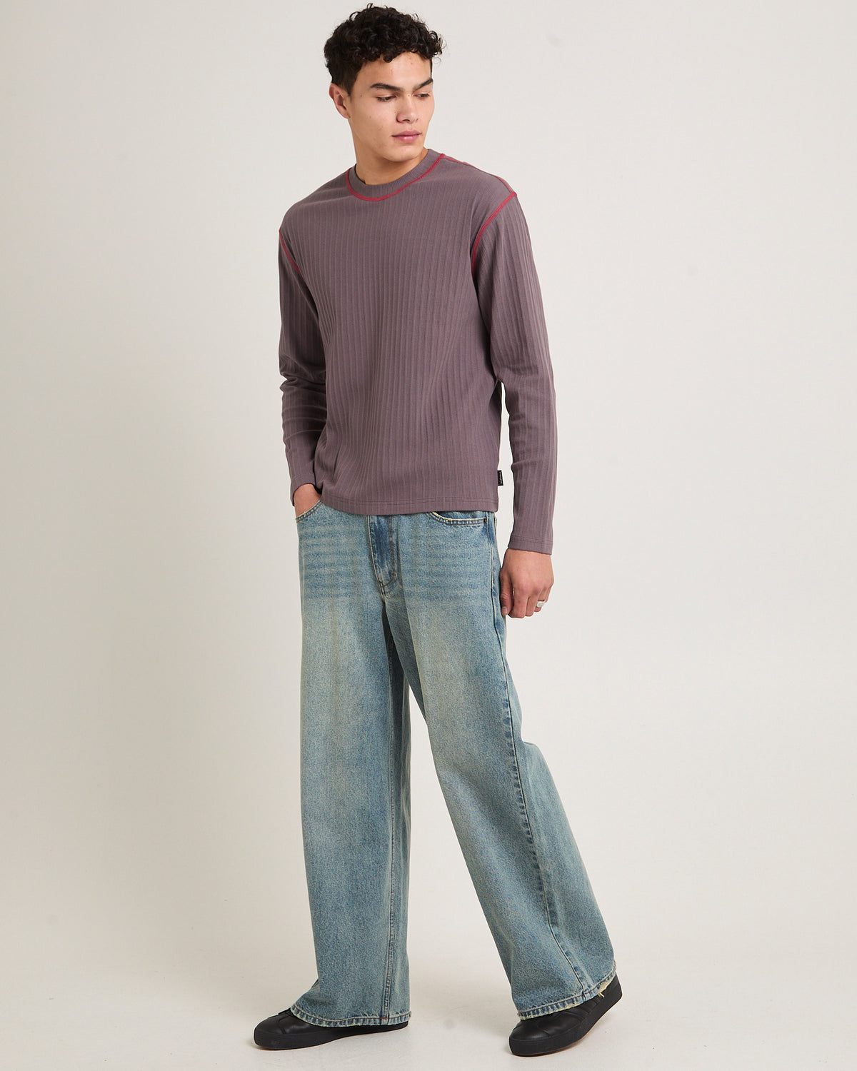 CCTV Rib Long Sleeve Shirt