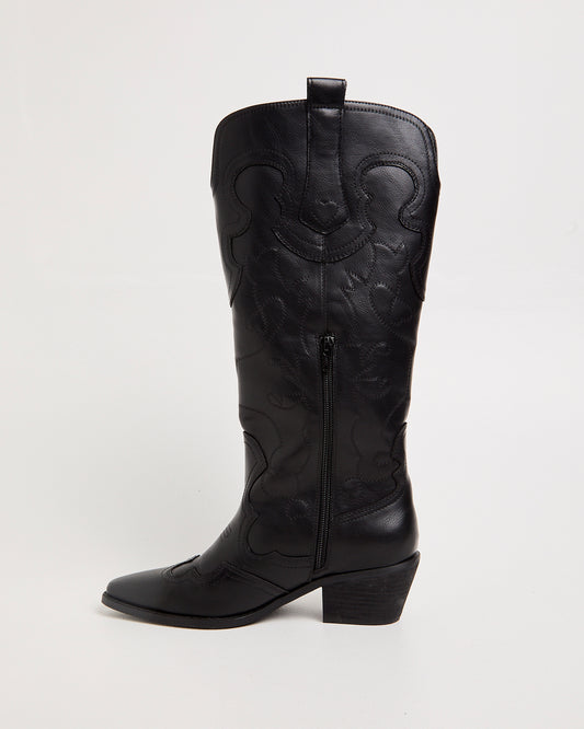 Malvin Western Boots BLACK/BLACK