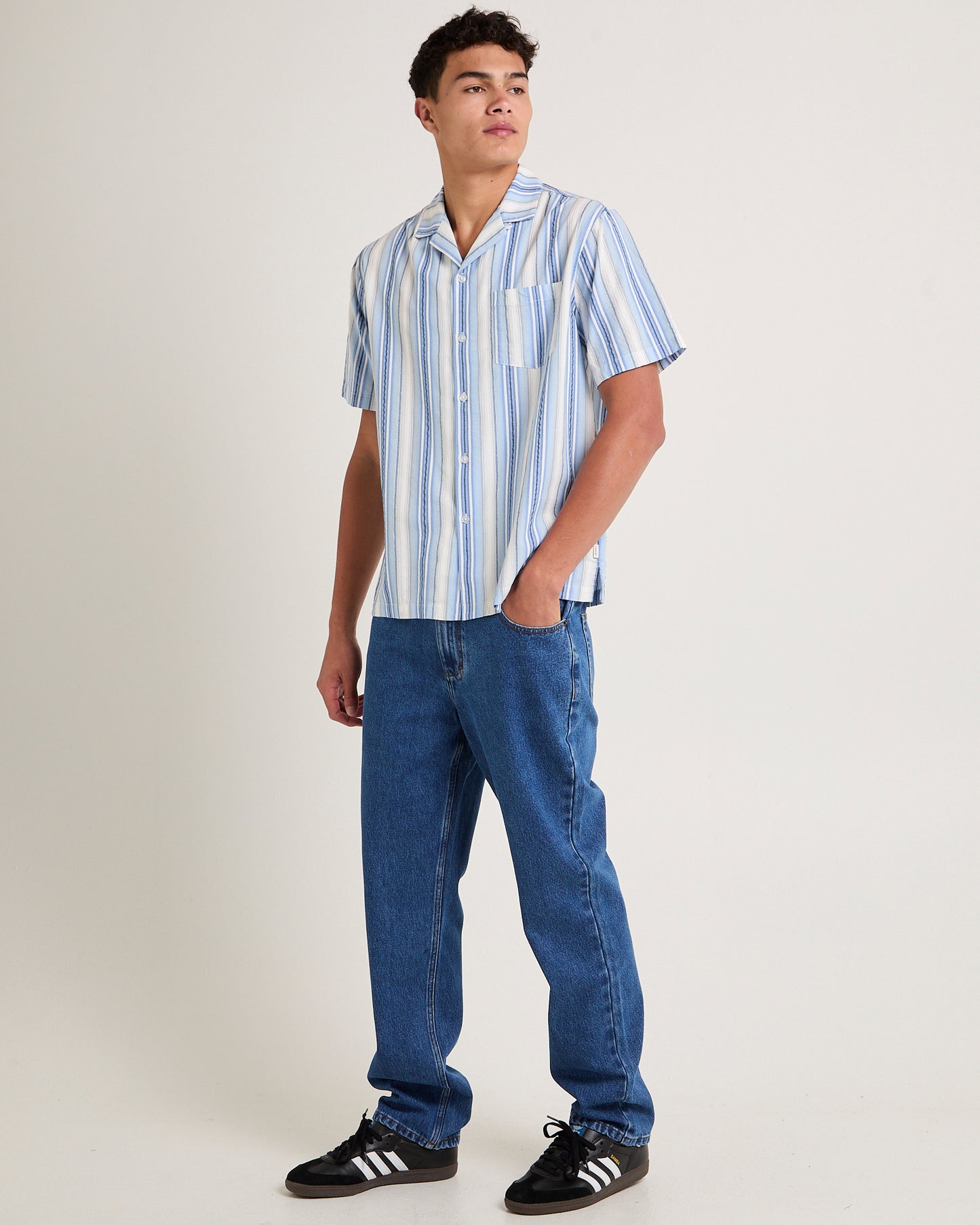 Pinnacle Stripe Short Sleeve Resort Shirt