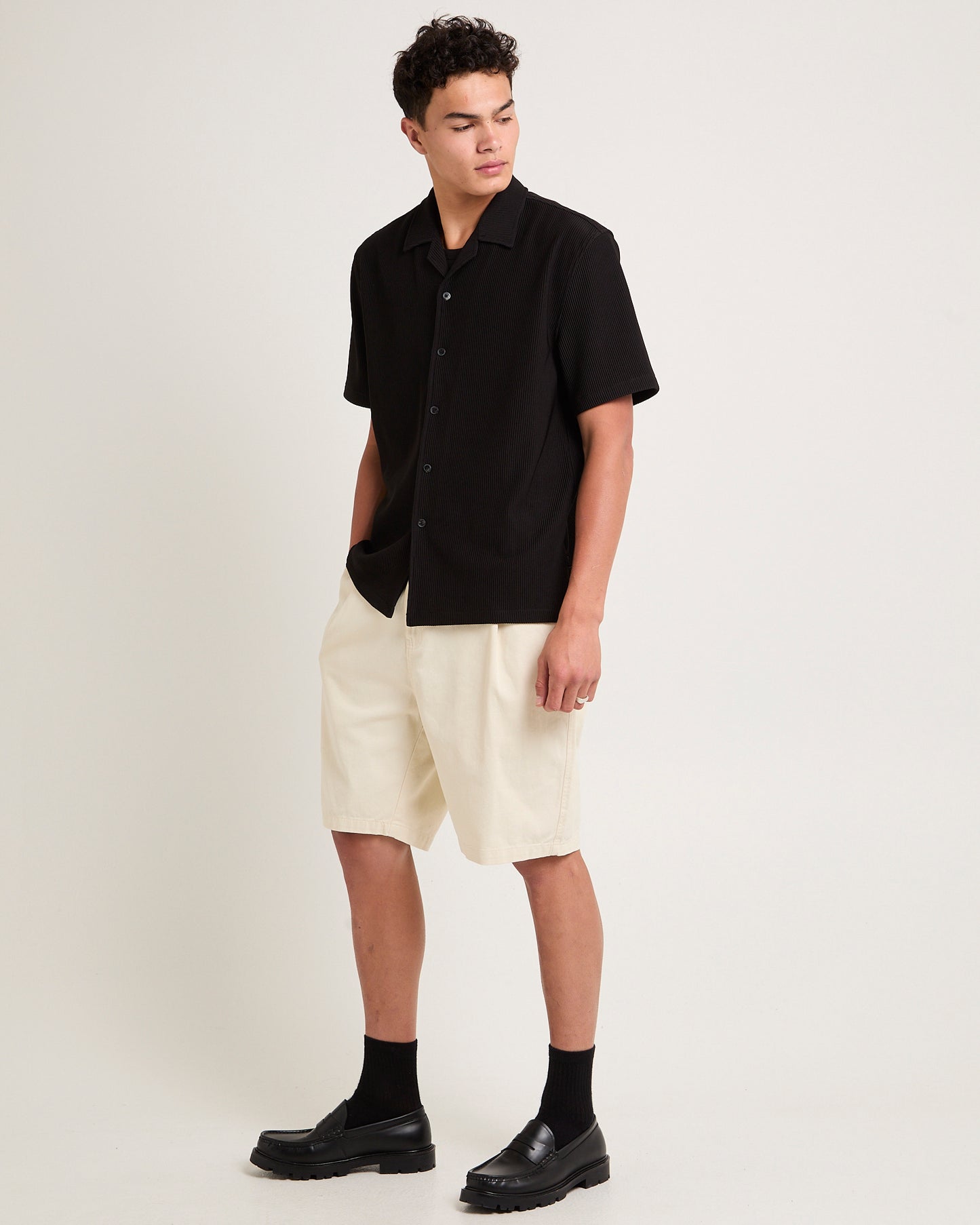 Pleated Resort Short SleeveShirt