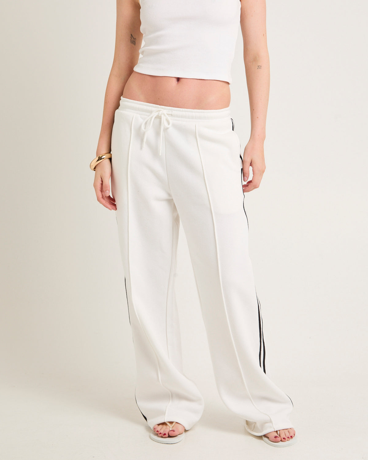 Subtitled Baggy Track Pants OFF WHITE