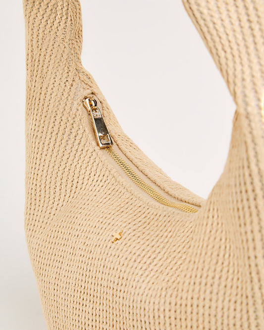 Playa Shoulder Bag SAND RAFFIA/GOLD