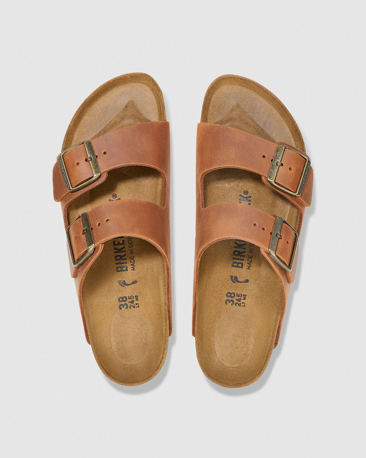 Arizona Oiled Leather Sandals Cognac COGNAC
