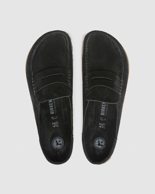 Naples Suede Leather Sandals BLACK