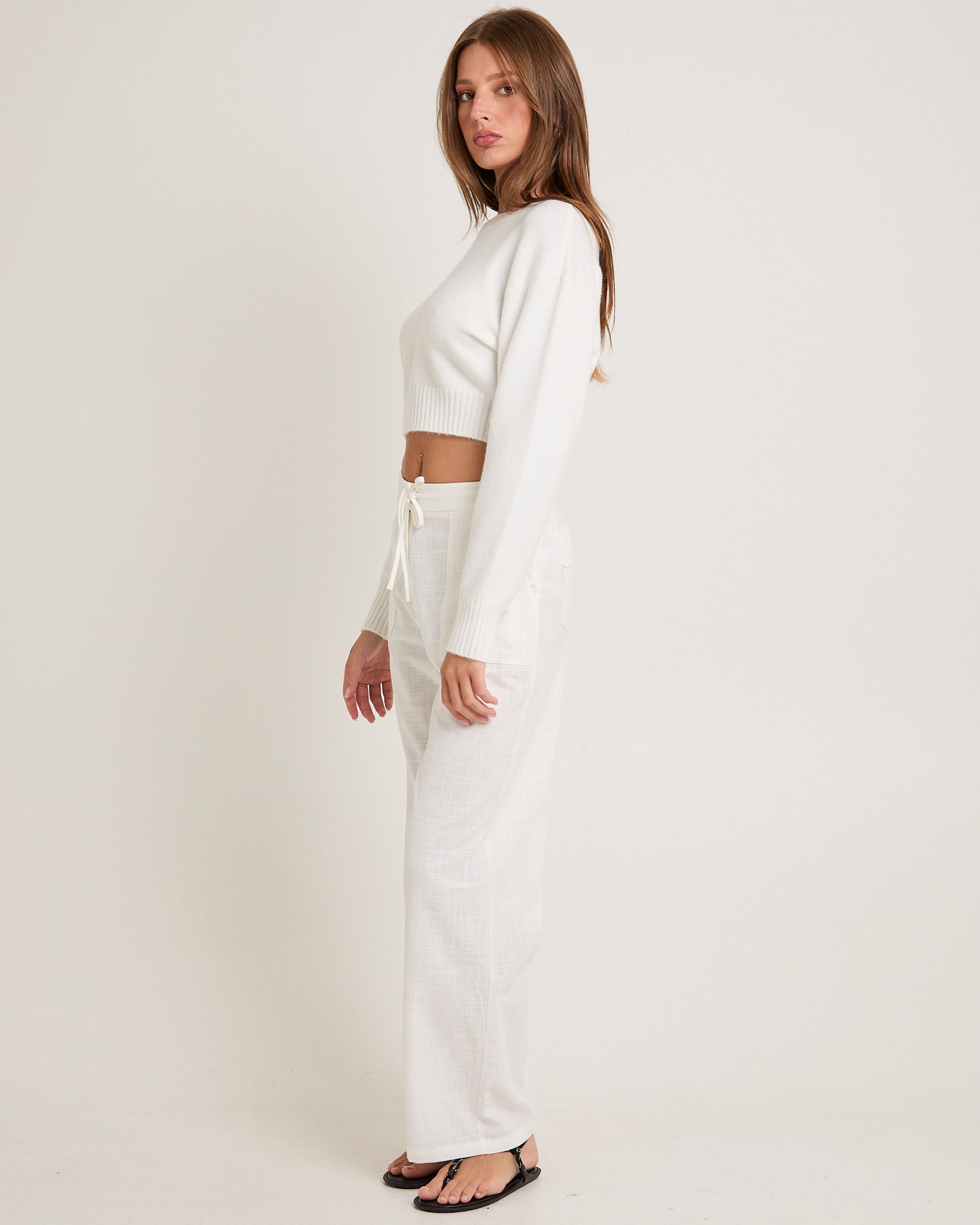 Tasmine Cropped Knit Sweater