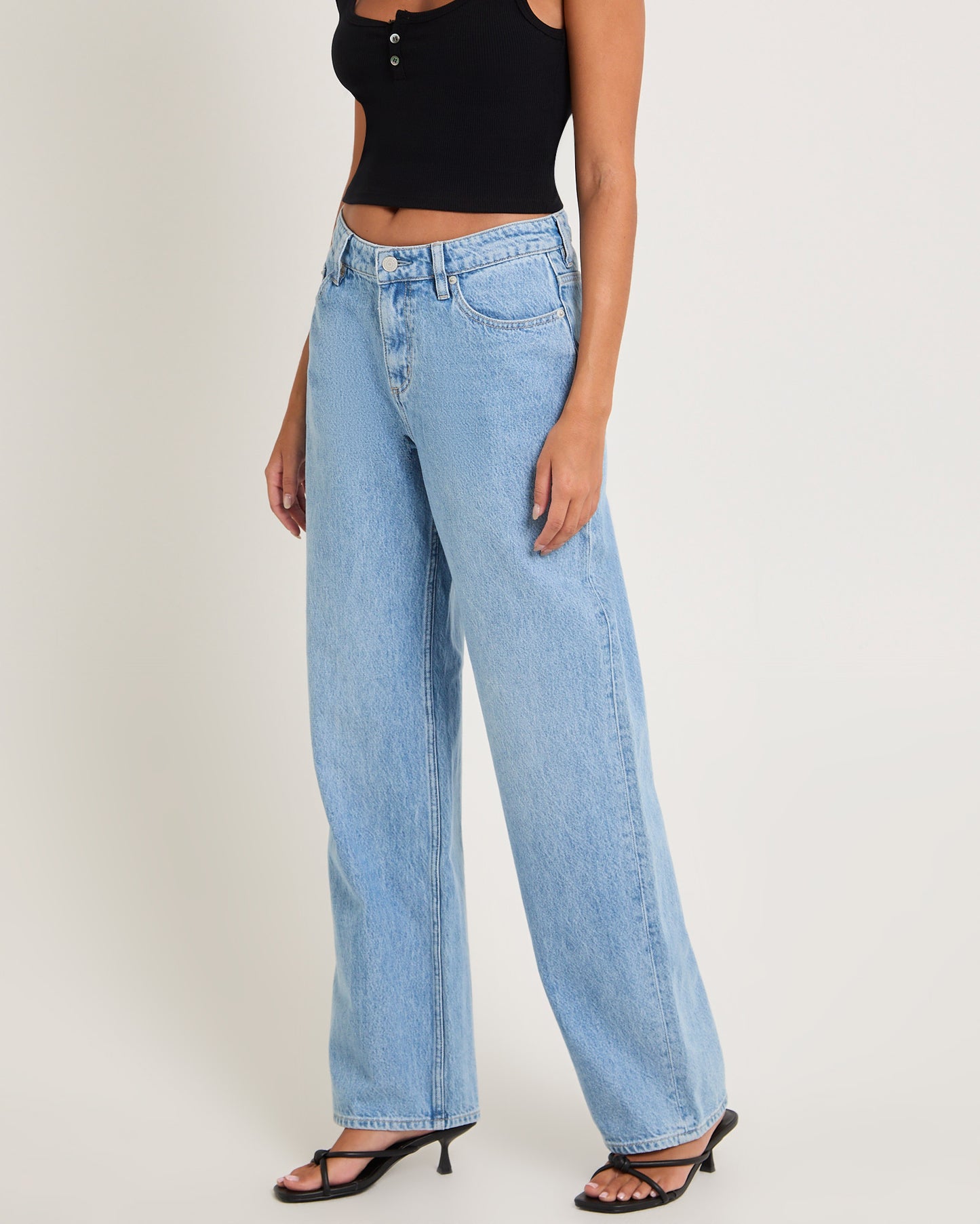 Low Slouched Denim Jeans Skyline Blue