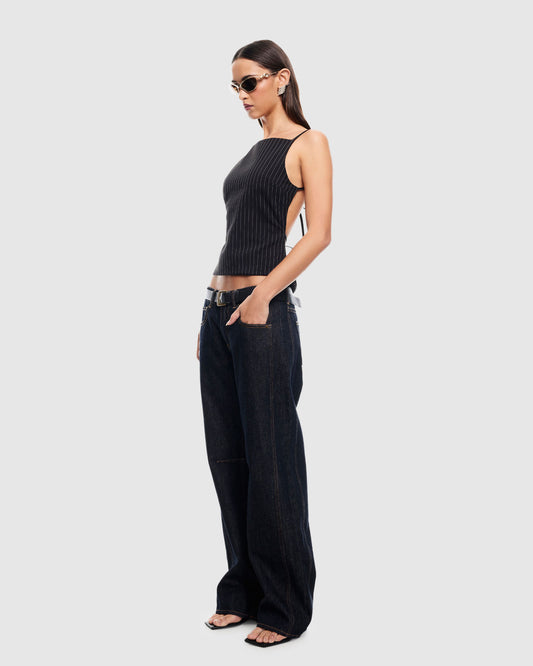 Horizon Tie Top ONYX PINSTRIPE