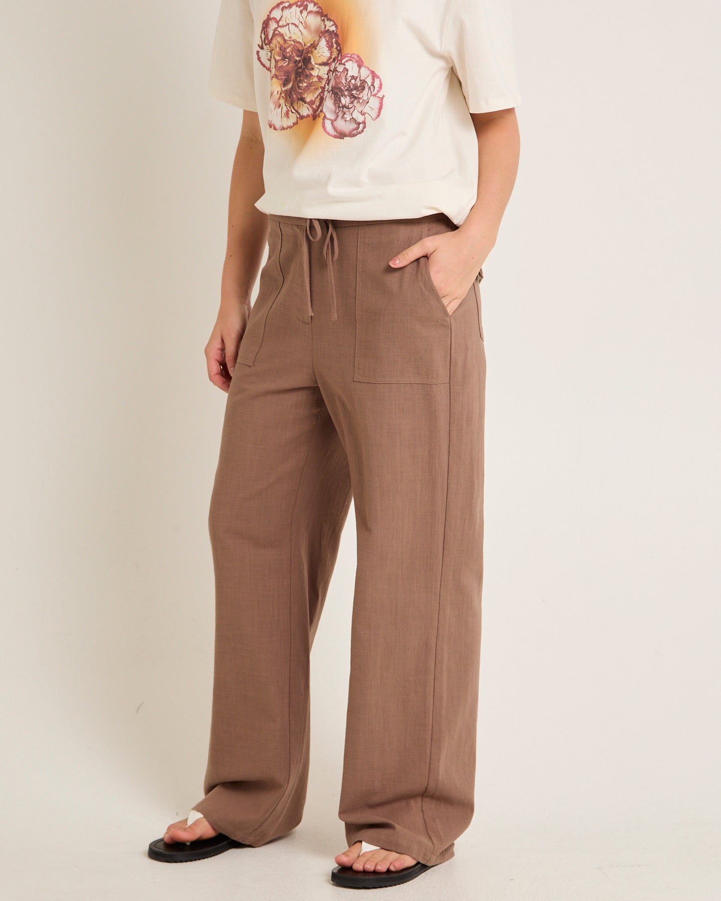 Lenny Linen Patch Pocket Pants