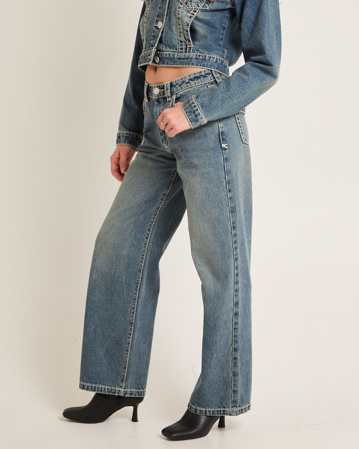 95 Mid Baggy Denim Jeans Amber