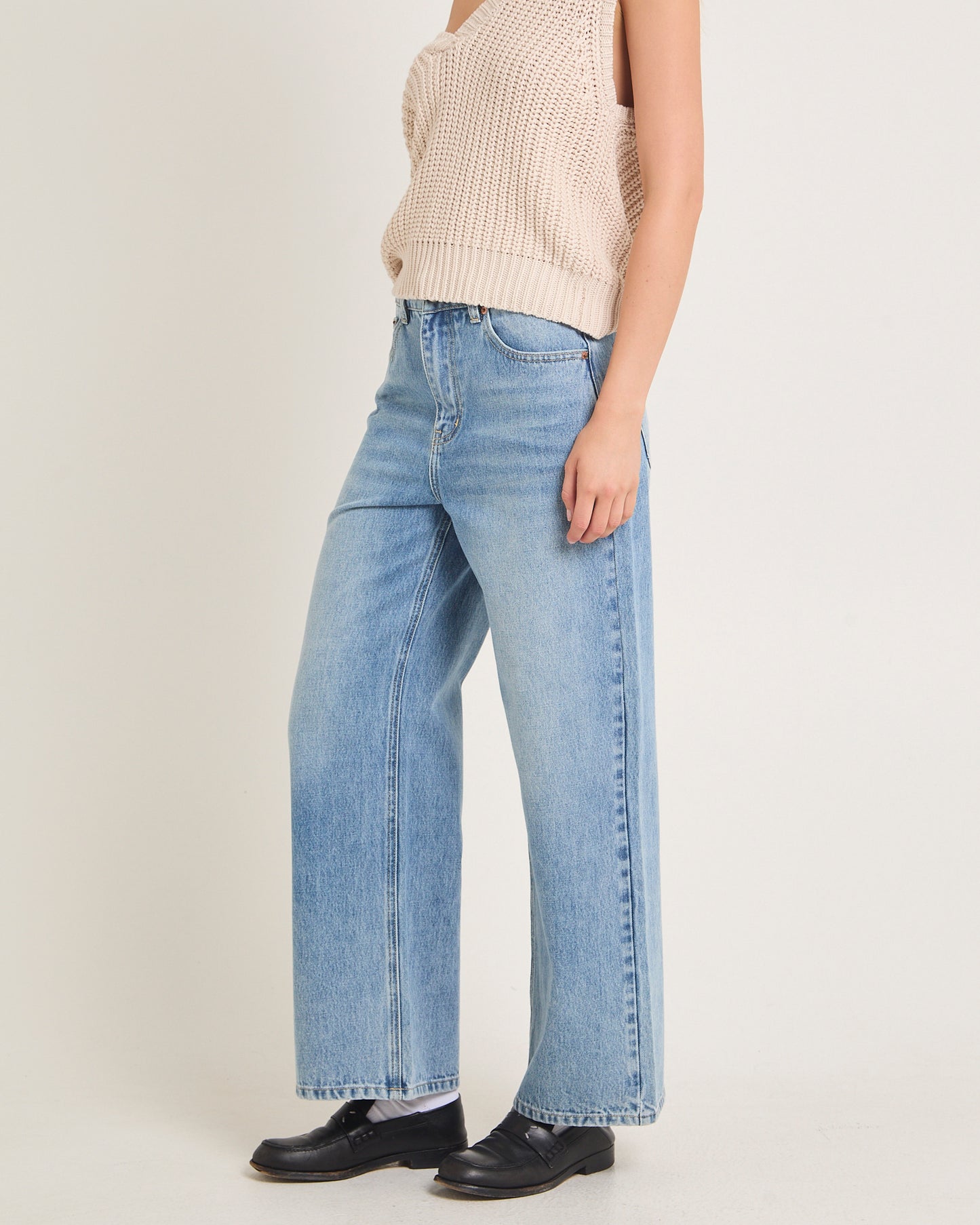 Wren High & Wide Denim Jeans Petite
