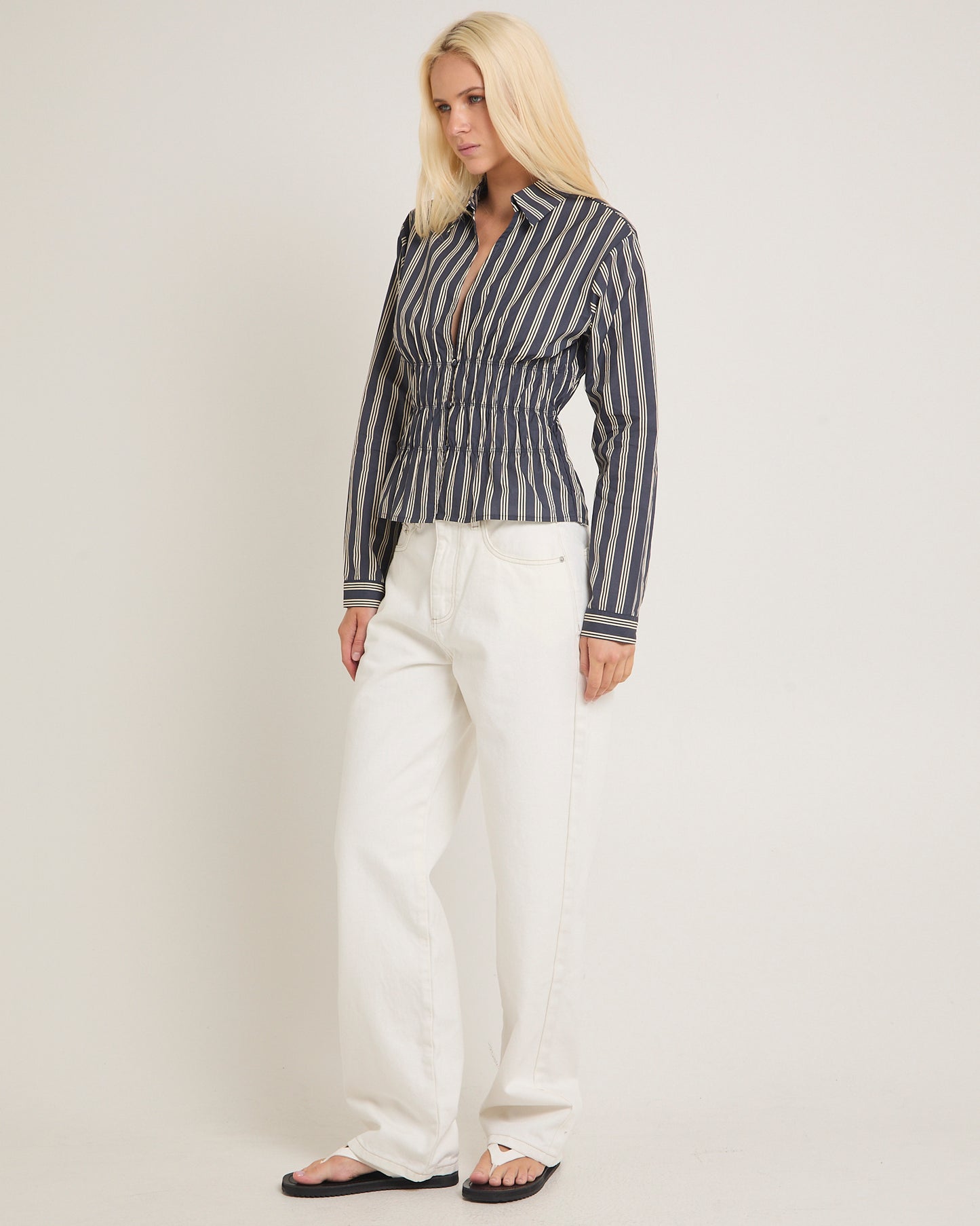 Monty Gathered Long Sleeve Shirt