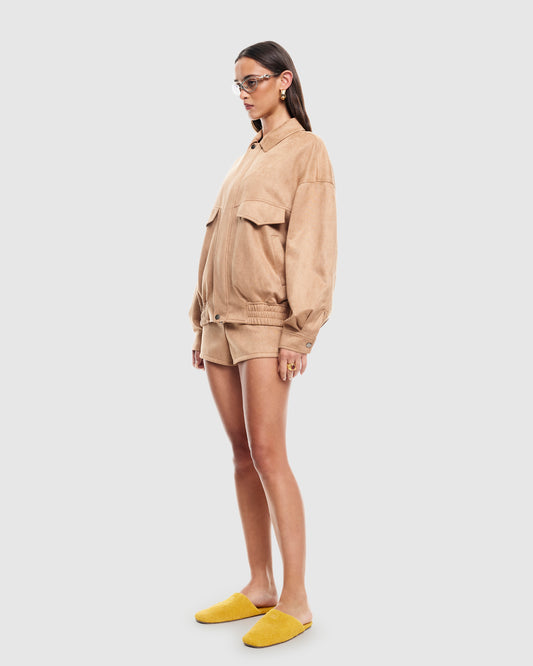 Palm Desert Bomber Jacket CHOCOLATE