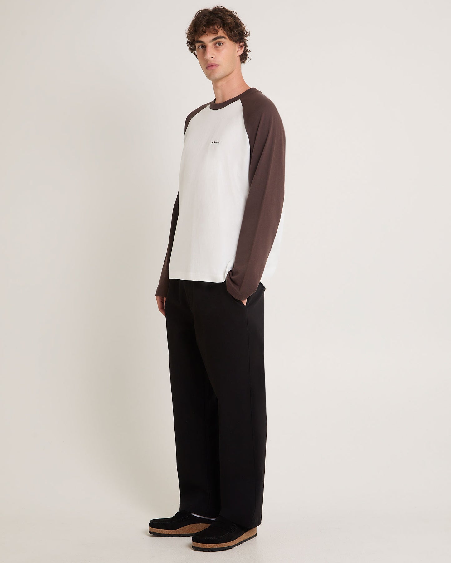 Script Long Sleeve Raglan T-Shirt