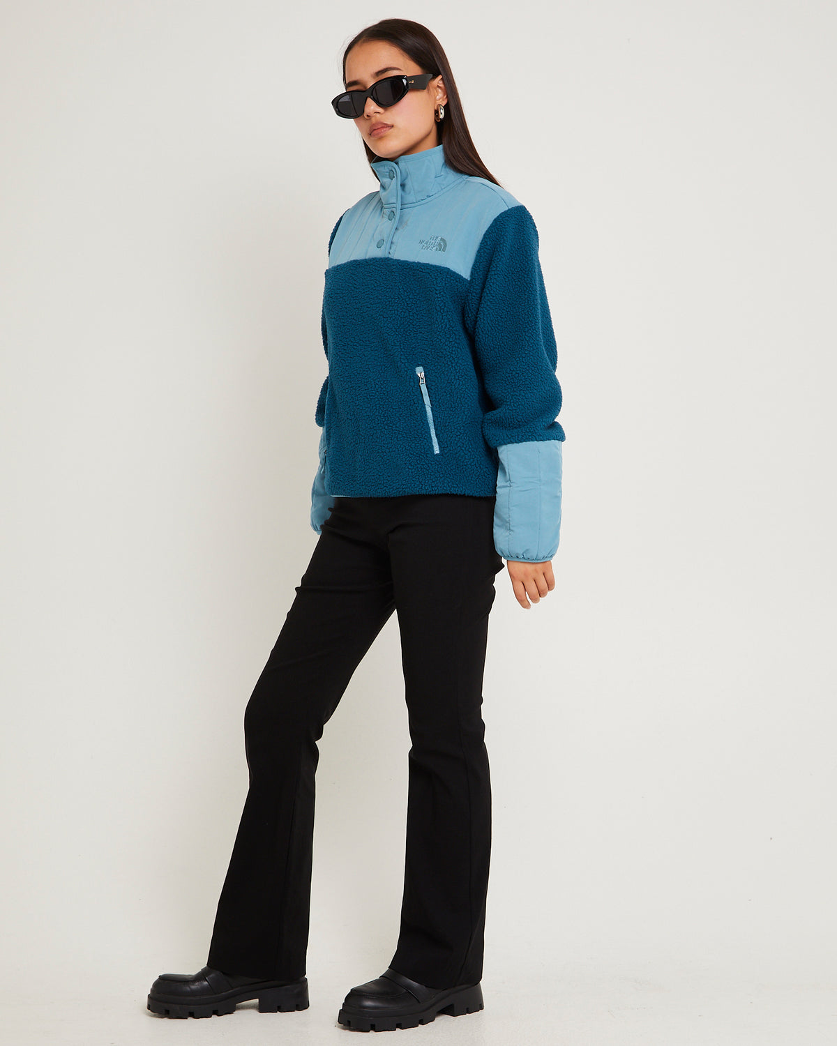 Women's Cragmont Fleece 1/4 Snap MIDNIGHT PETROL/ALGAE BLUE