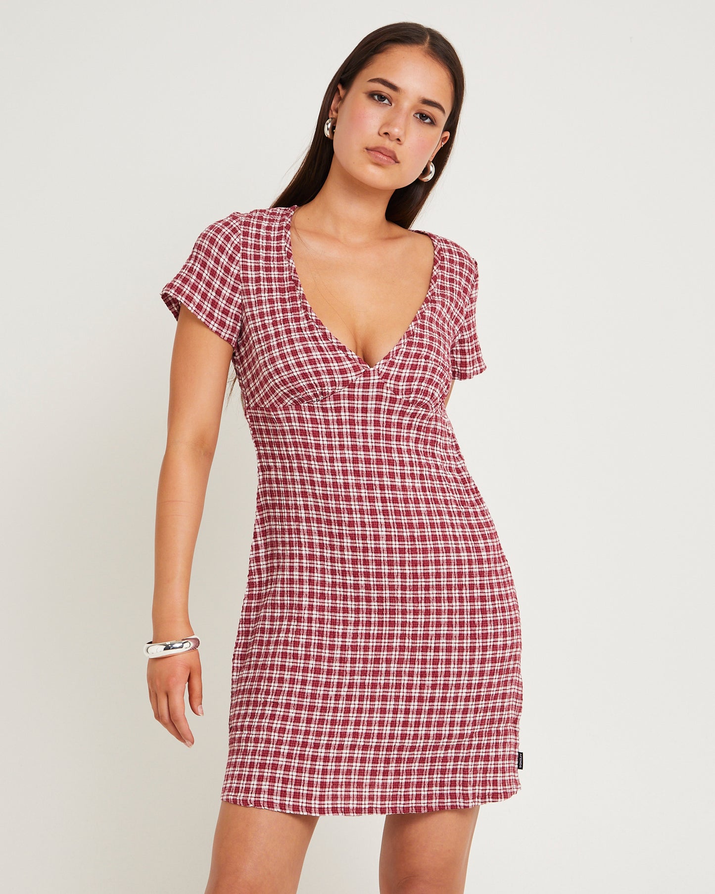 Base Seersucker Mini Dress