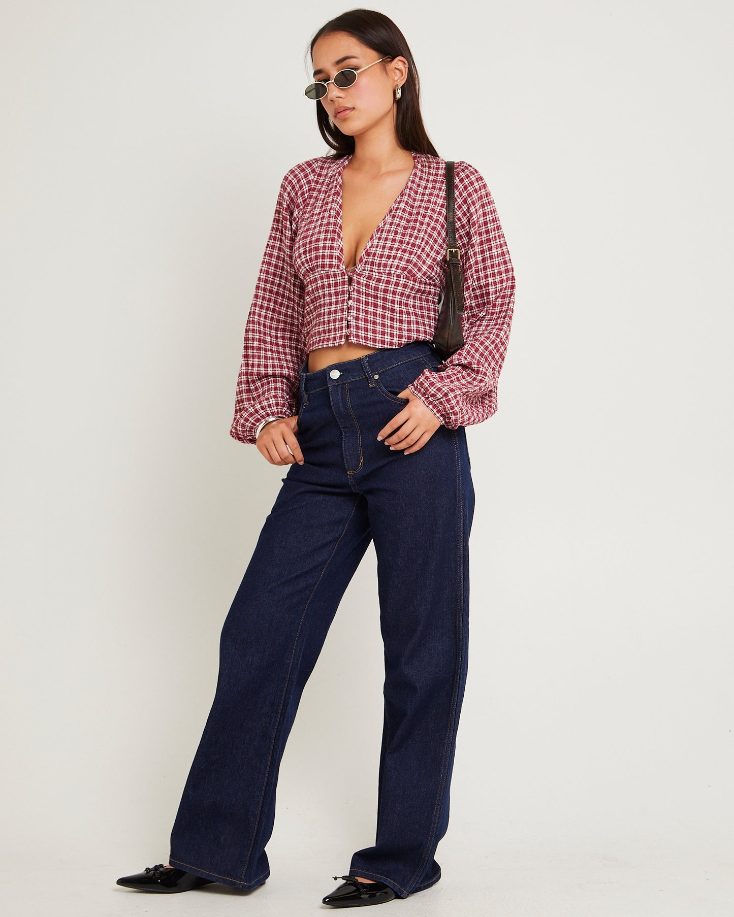 Base Seersucker Long Sleeve Top