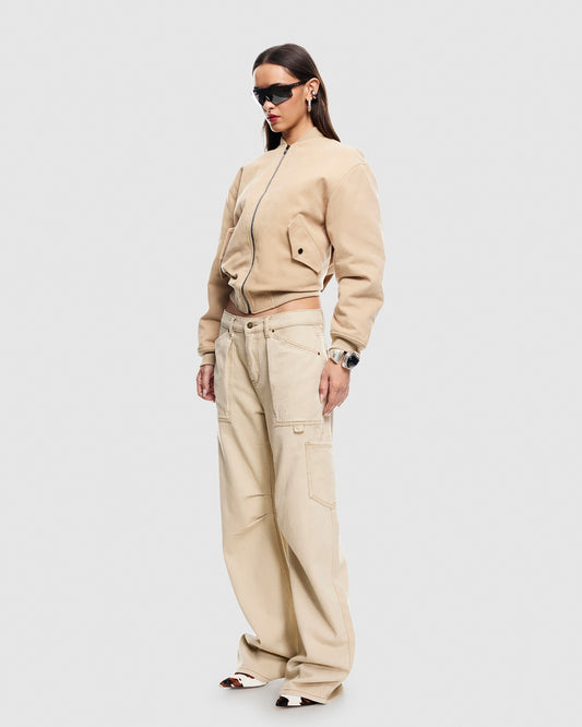 Workwear Bomber Jacket LIGHT TAN