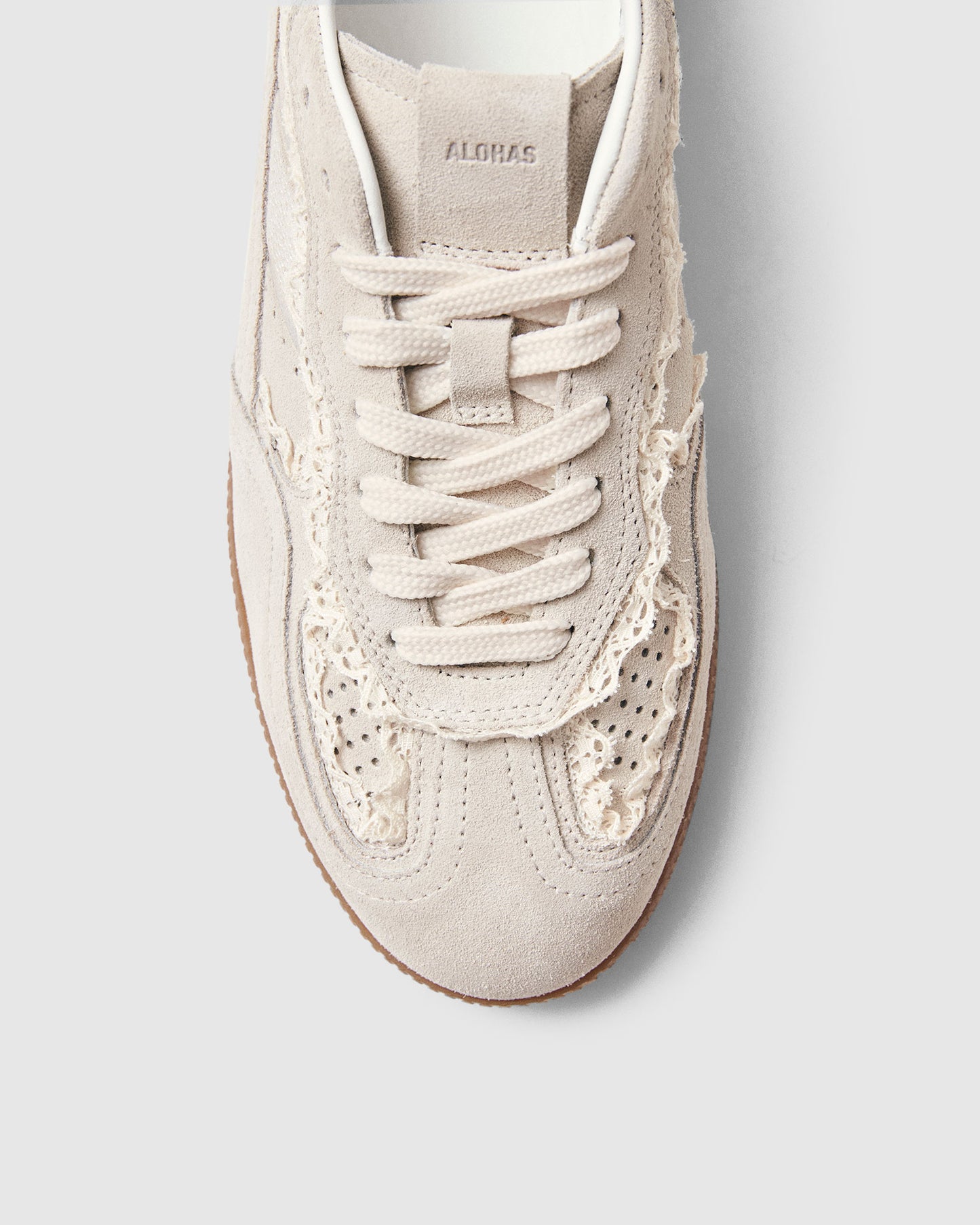 Tb.490 Crochet Cream Leather Sneakers