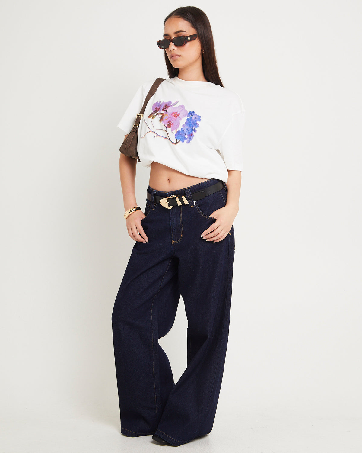 Flower Fever Boyfriend T-Shirt WHITE
