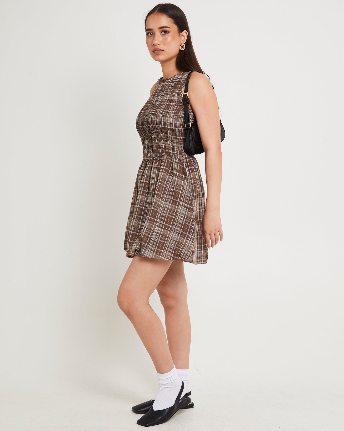 Juno Check Mini Dress