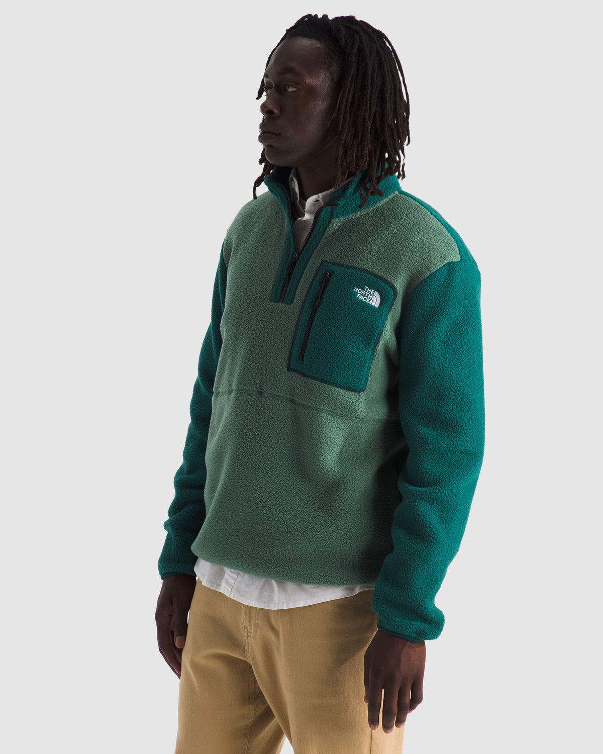 Men's Yumiori 1/4 Zip Jacket Duck Green/Deep Nori/