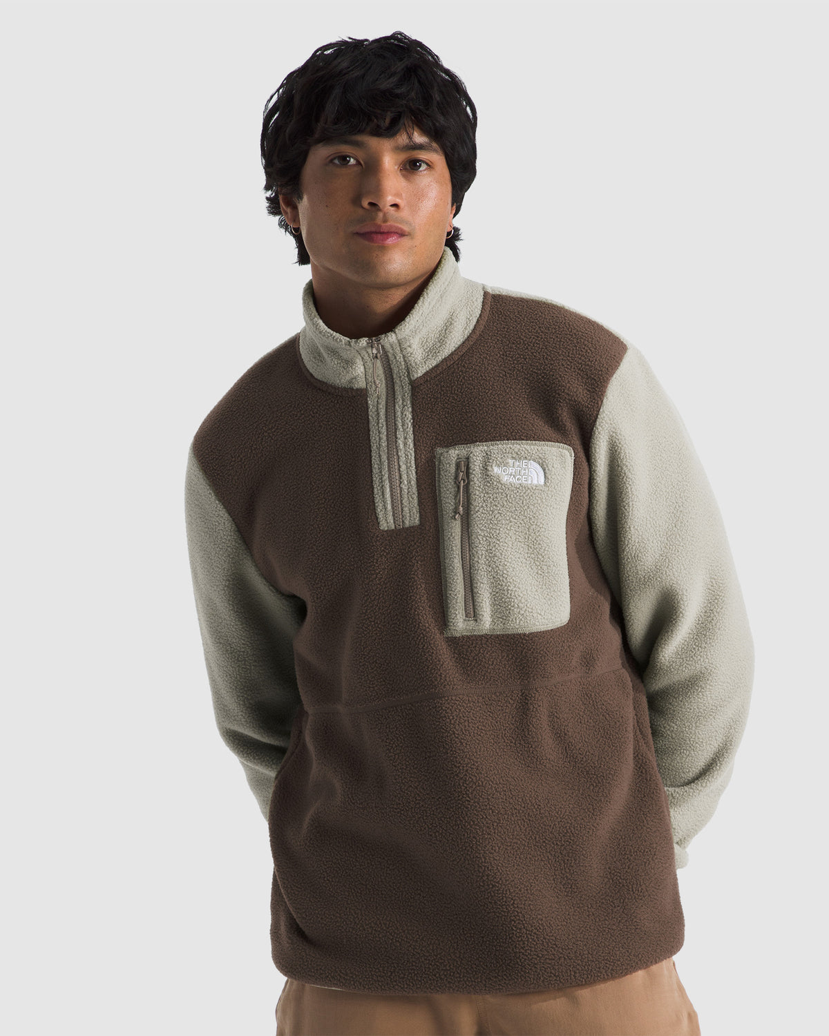 Men's Yumiori 1/4 Zip Jacket SMOKEY BROWN
