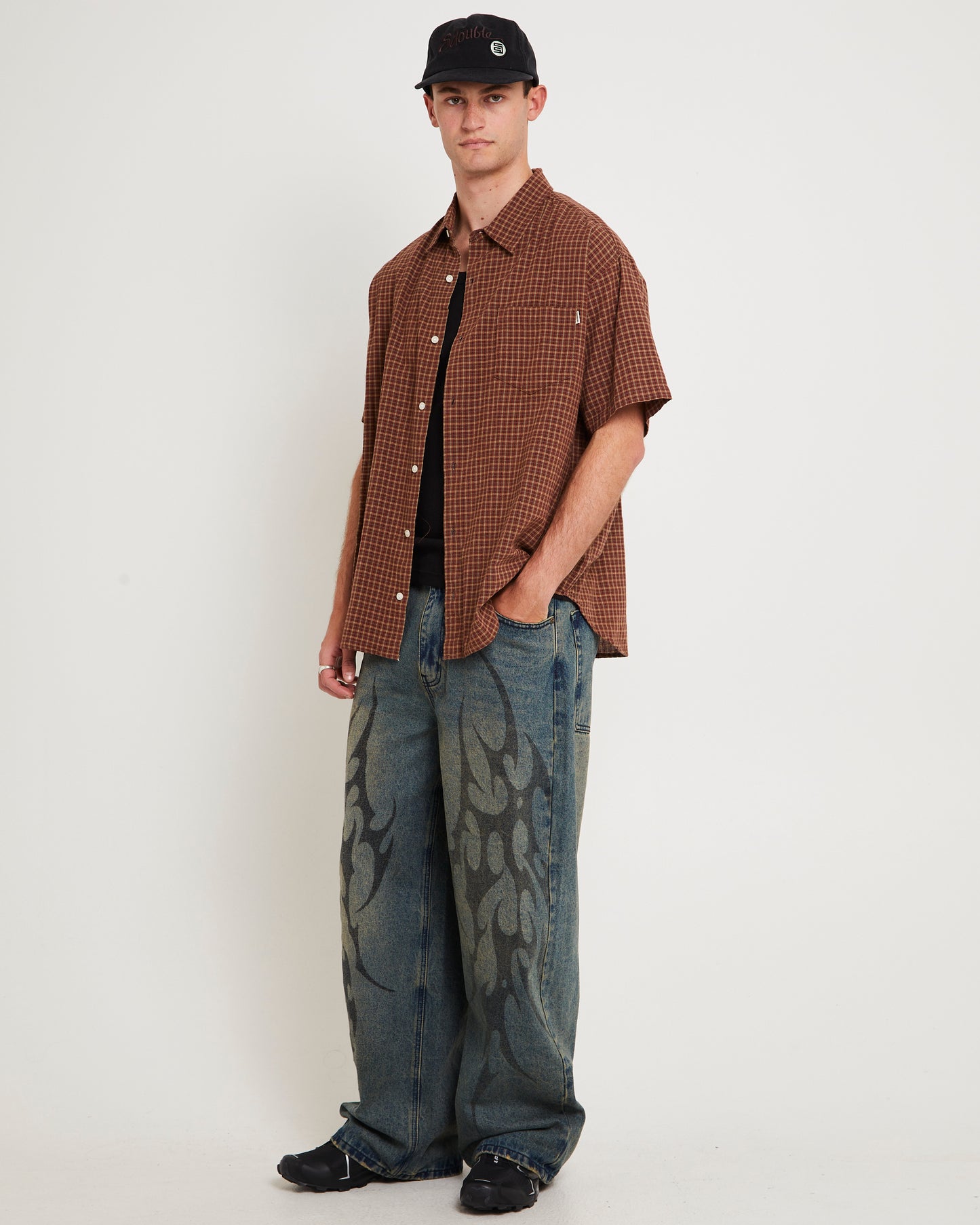 Point Plaid Summer Short Sleeve Shirt