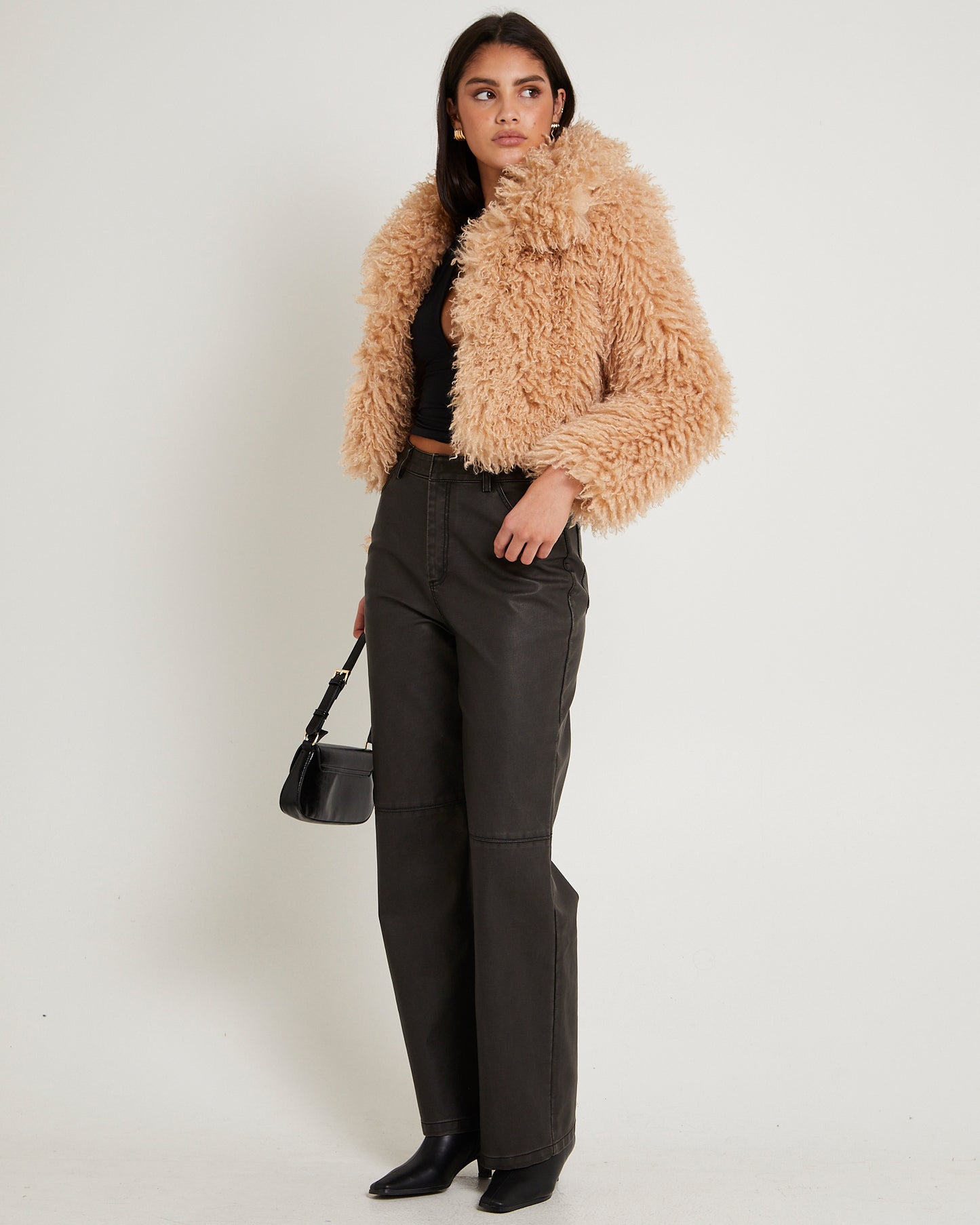 Cornelia Cropped Faux Fur Jacket