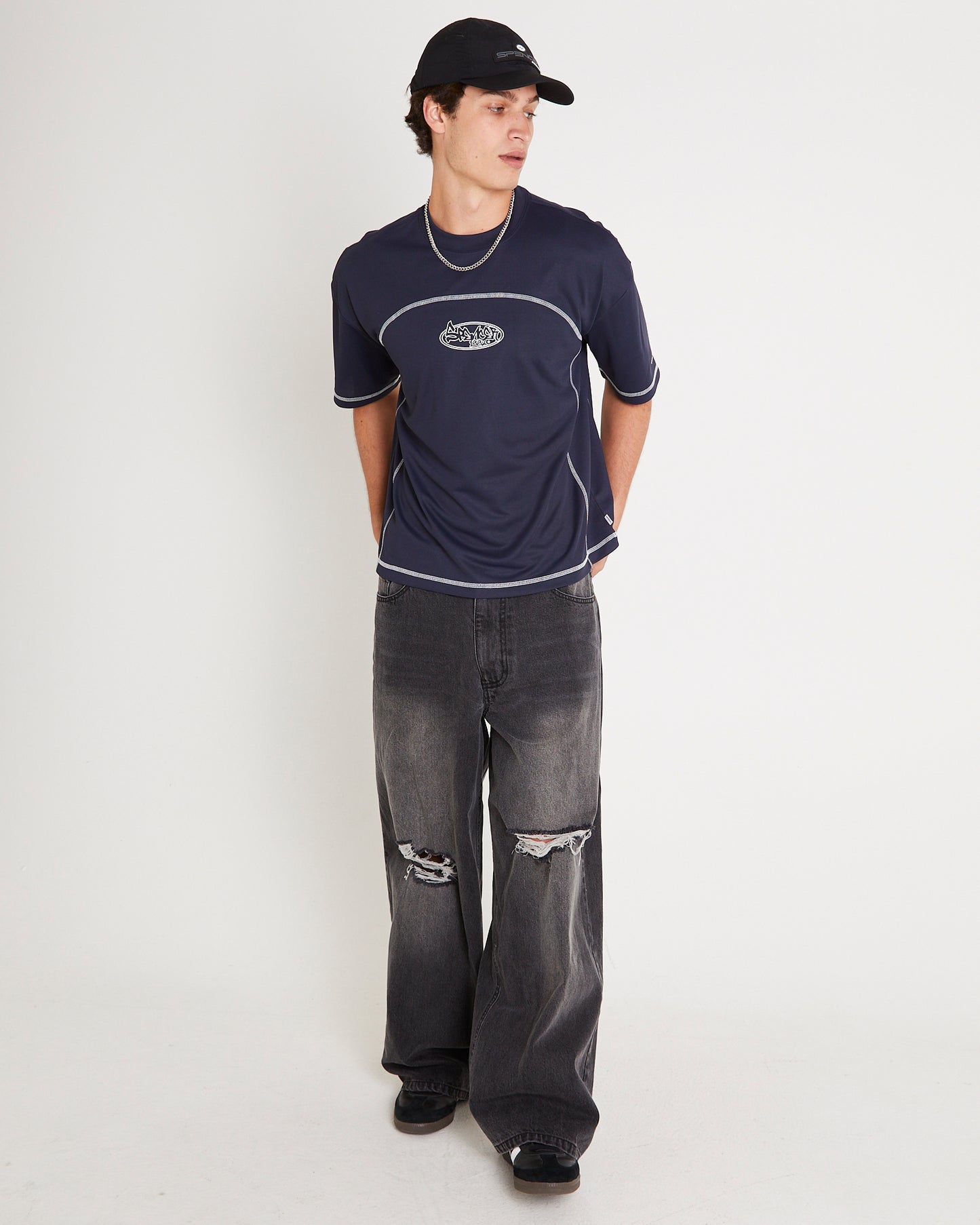 Contrast Sport Crop T-Shirt