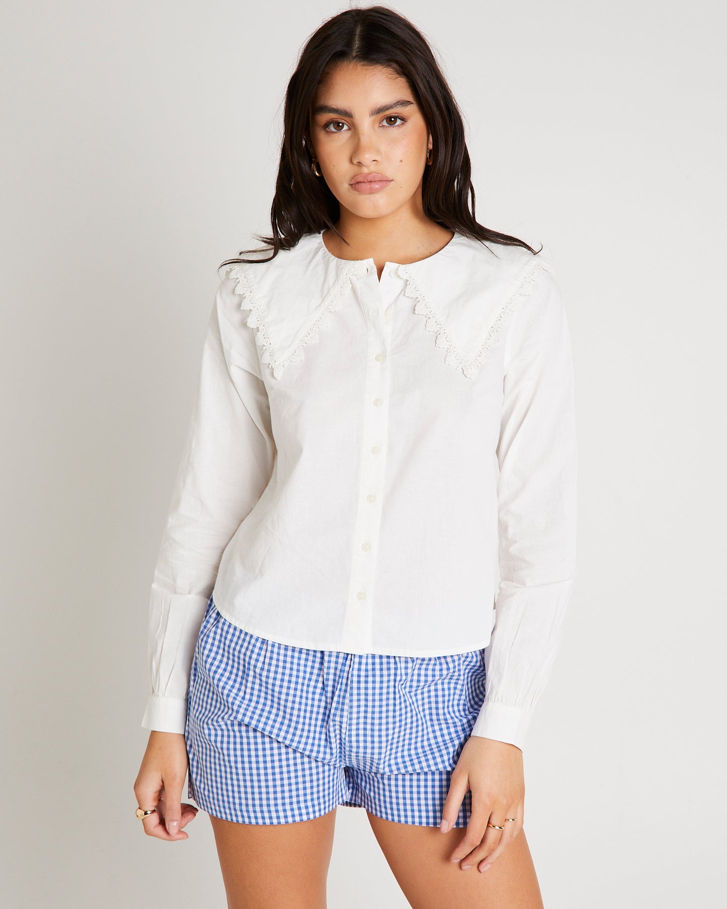 BDG Long Sleeve Collar Blouse