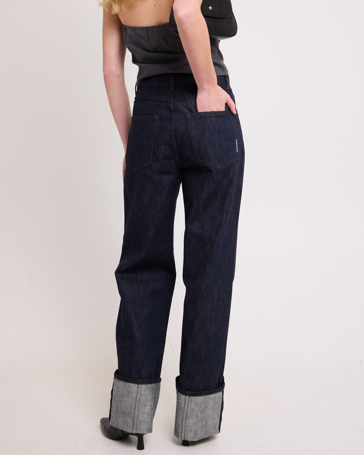 Coco Relaxed Denim Jeans Turn Up TURN UP