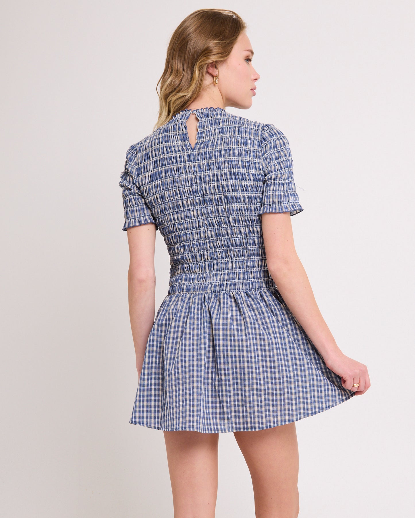Bonnie Shirred Bubble Mini Dress