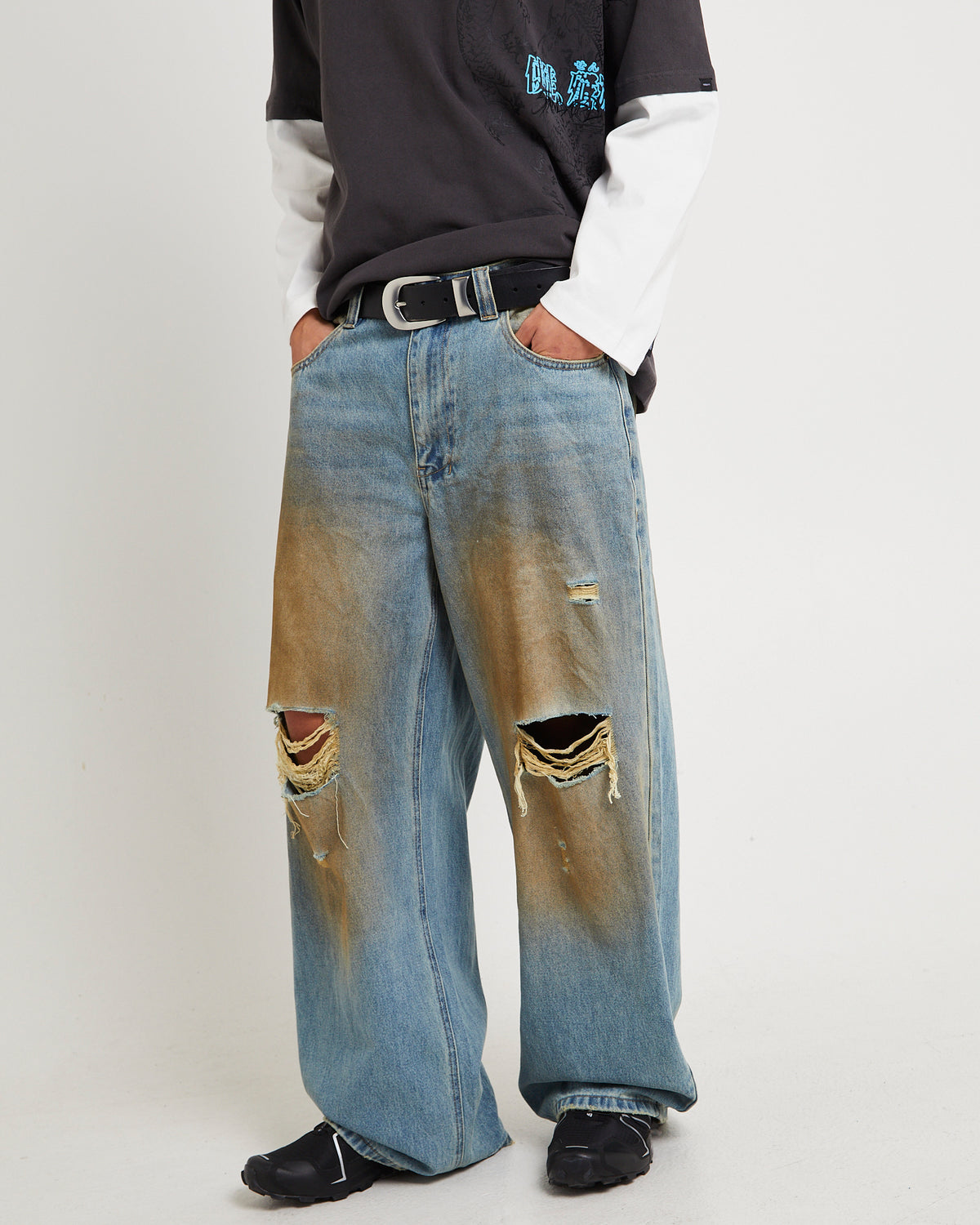 Society Baggy Denim Jeans DIRT TINT