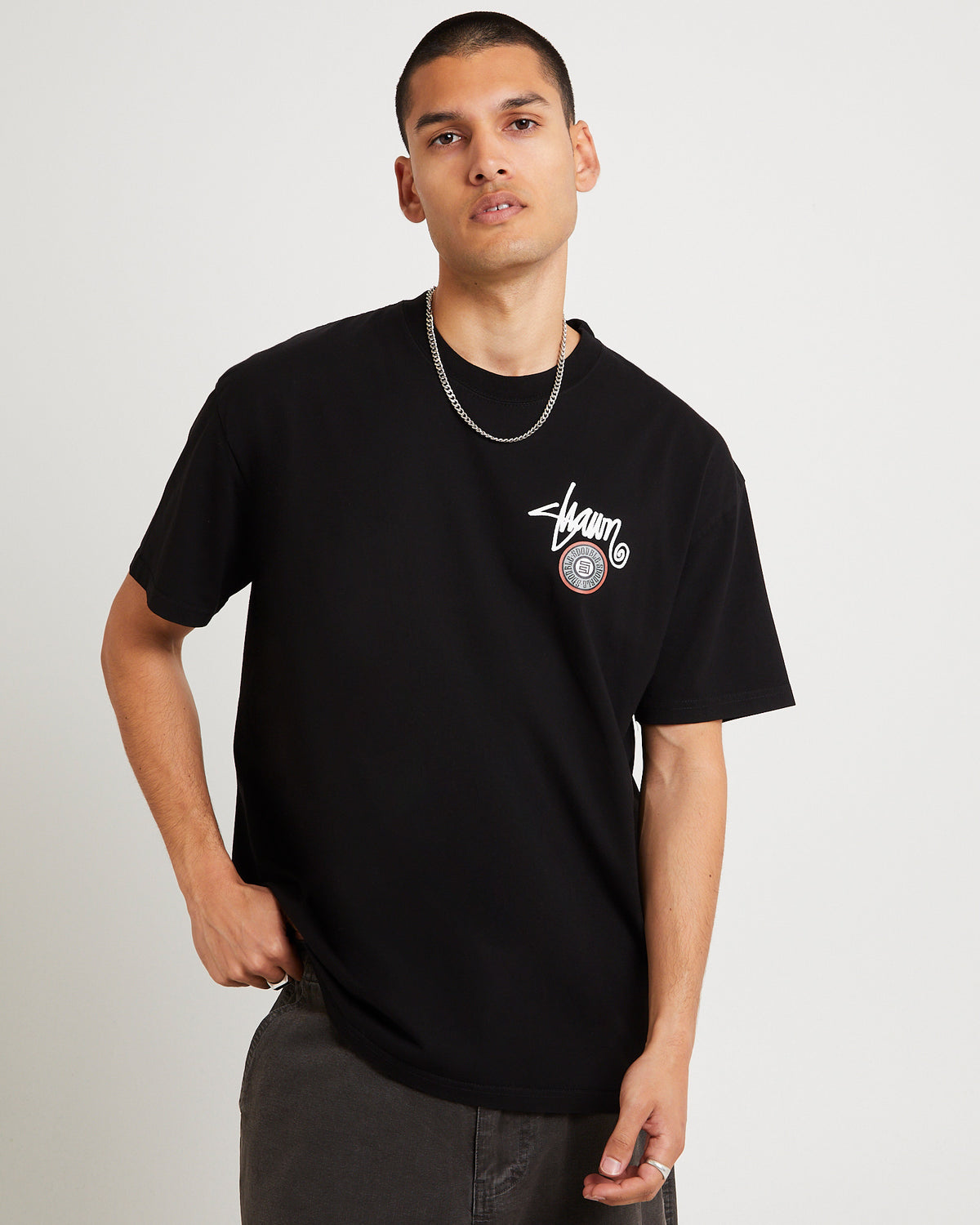 Tack Dot Short Sleeve T-Shirt WASHED BLACK
