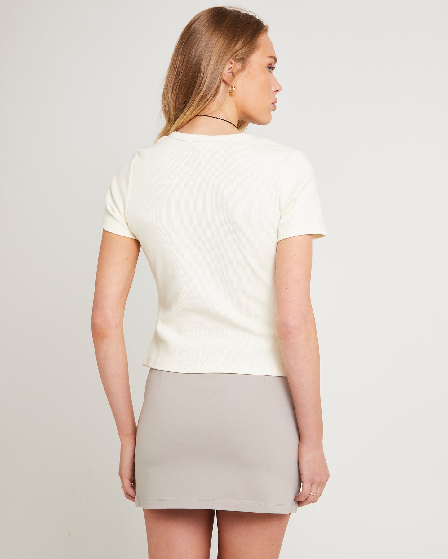 Neri Rib Button T-Shirt