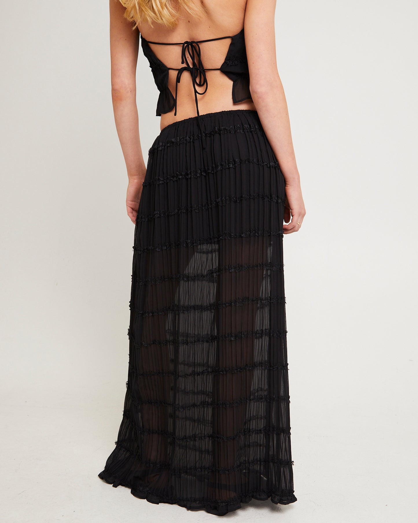 Alda Shirred Maxi Skirt