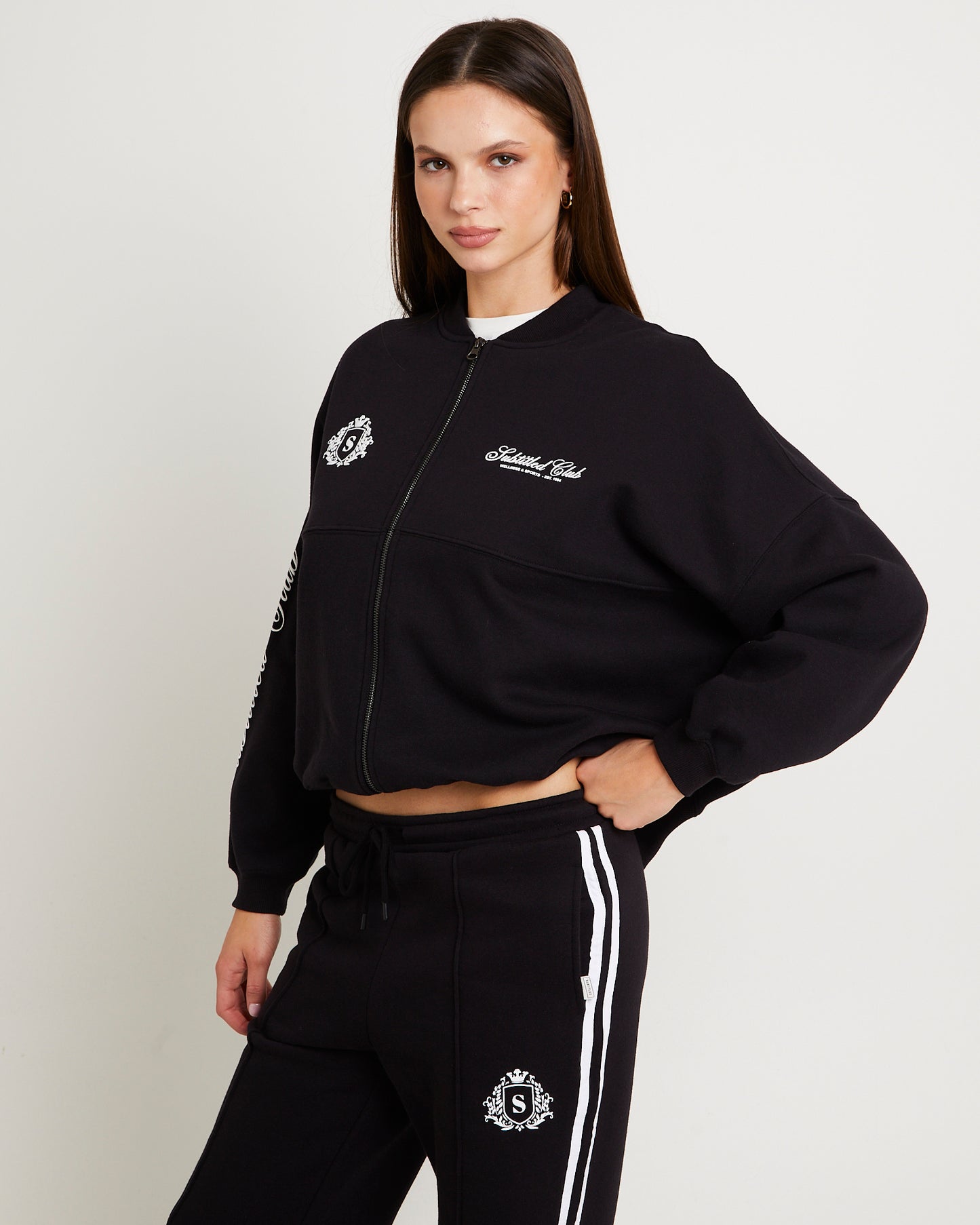 Subtitled Wellness Club Bomber Jacket