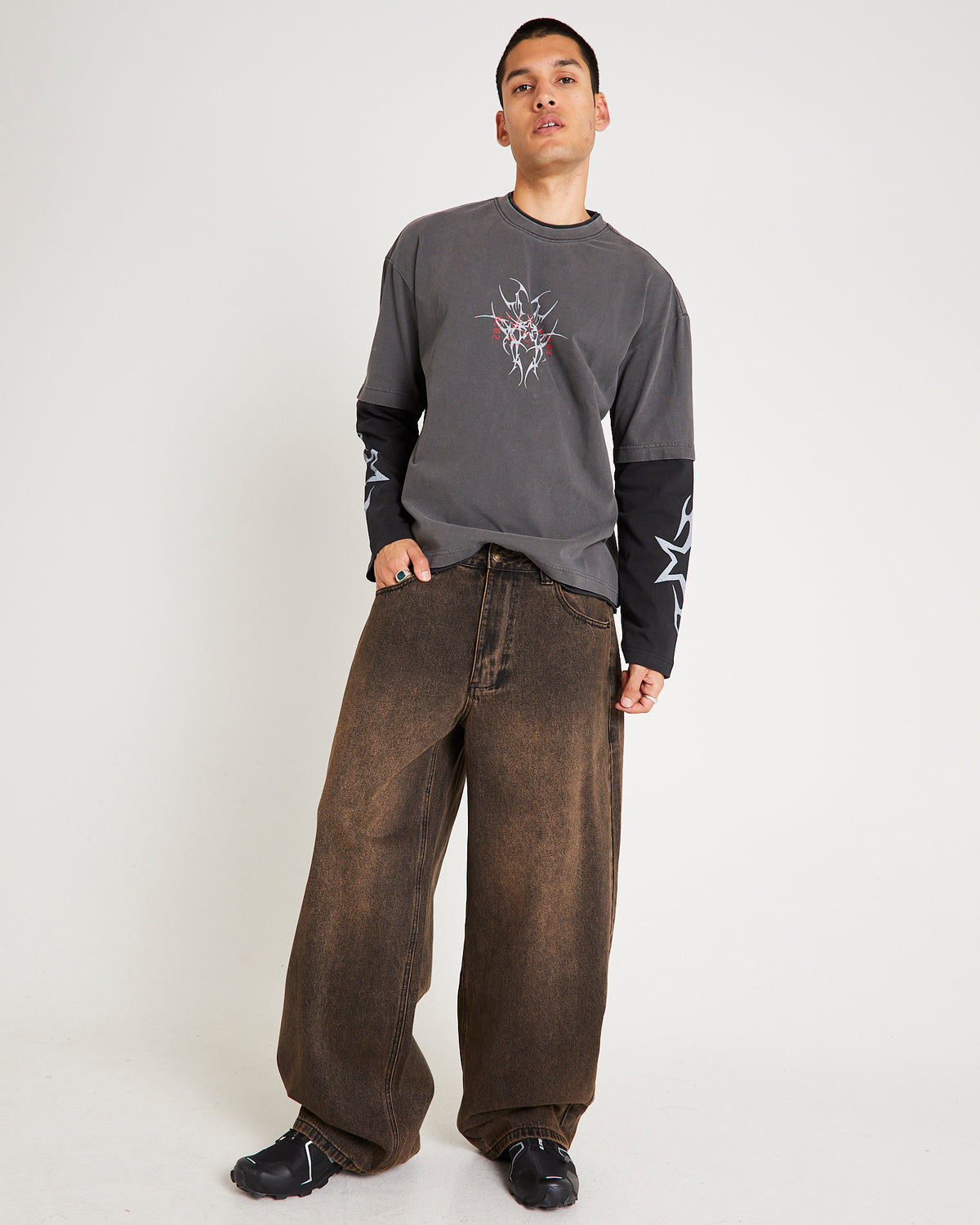 Society Baggy Denim Jeans EXPRESSO