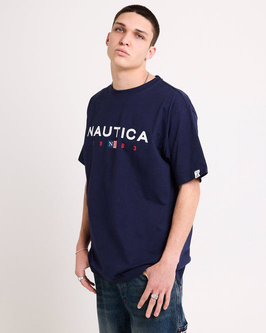 83 Flag Short Sleeve T-Shirt NAVY