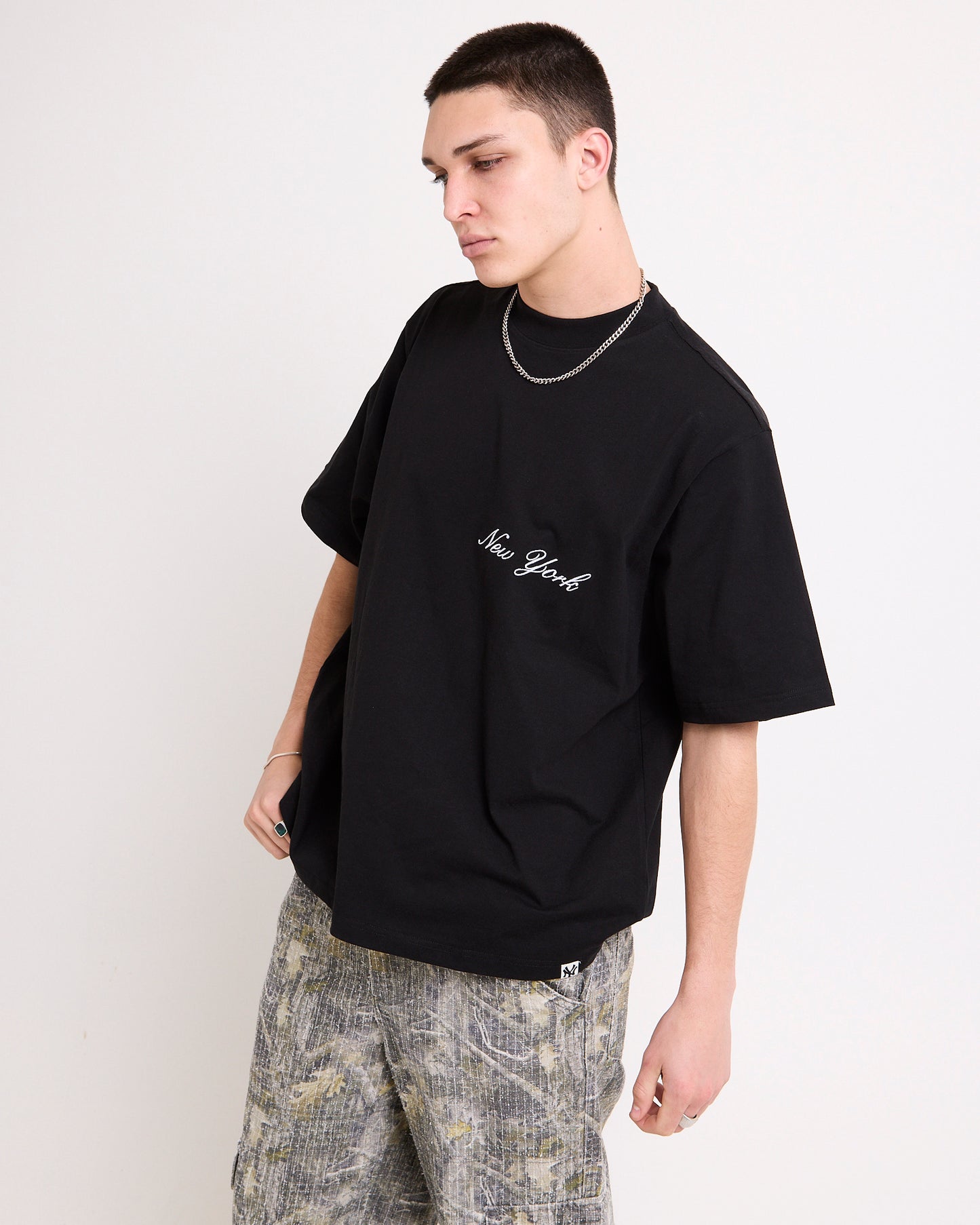 New York Yankees Script Boxy T-Shirt