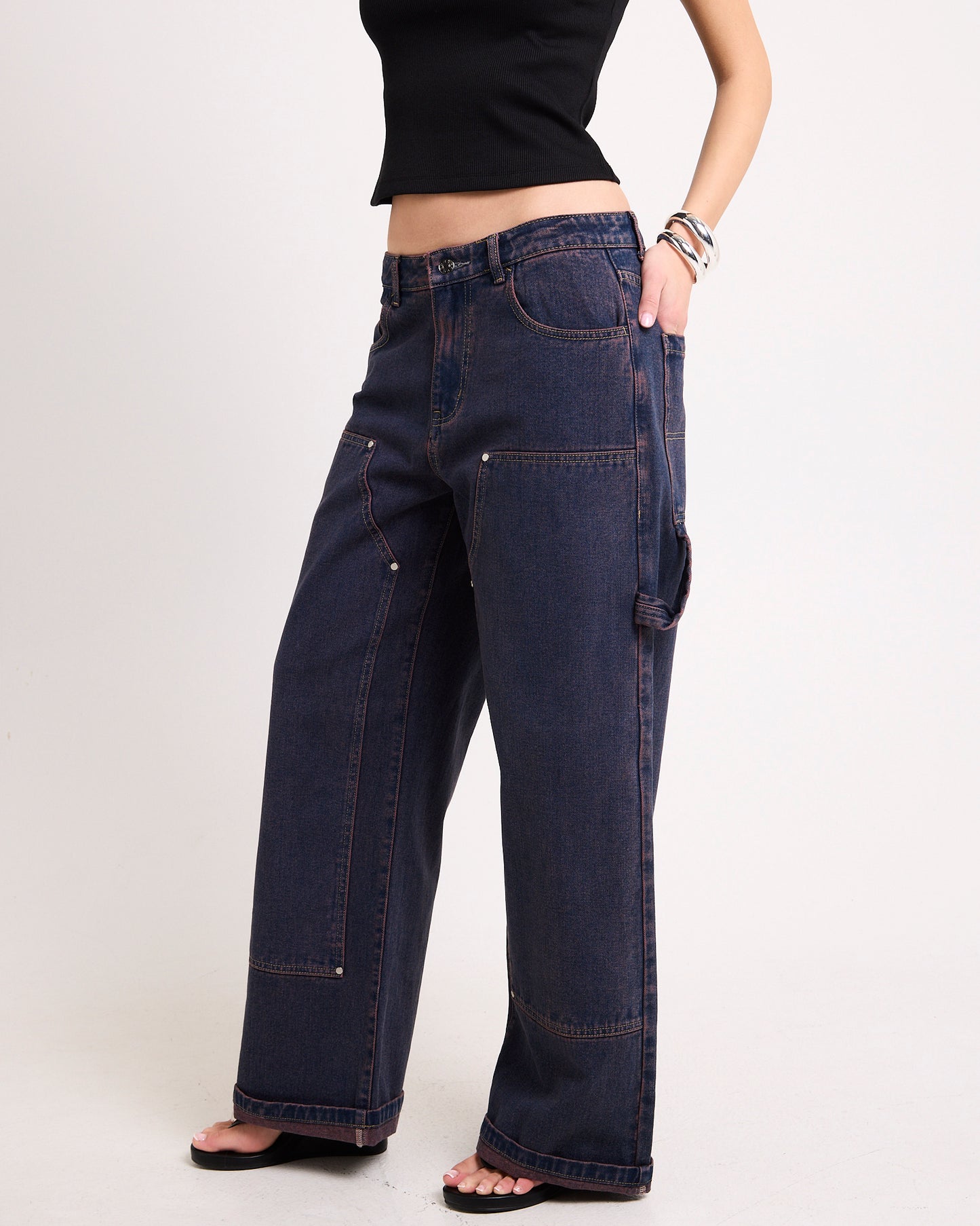 Baggy Double Knee Carpenter Denim Jeans