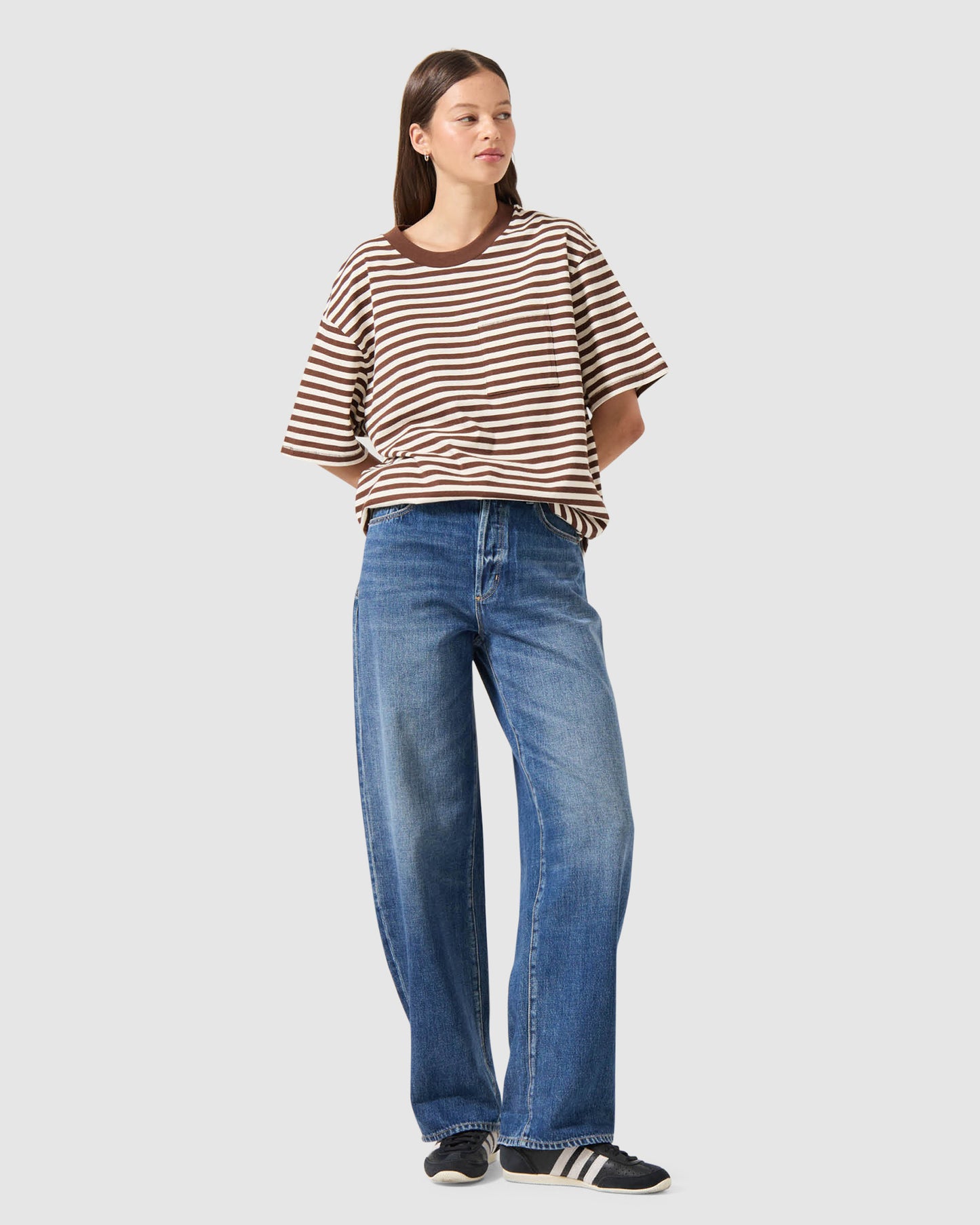 Gigi Barrel Denim Jeans Paris Texas Turn Up