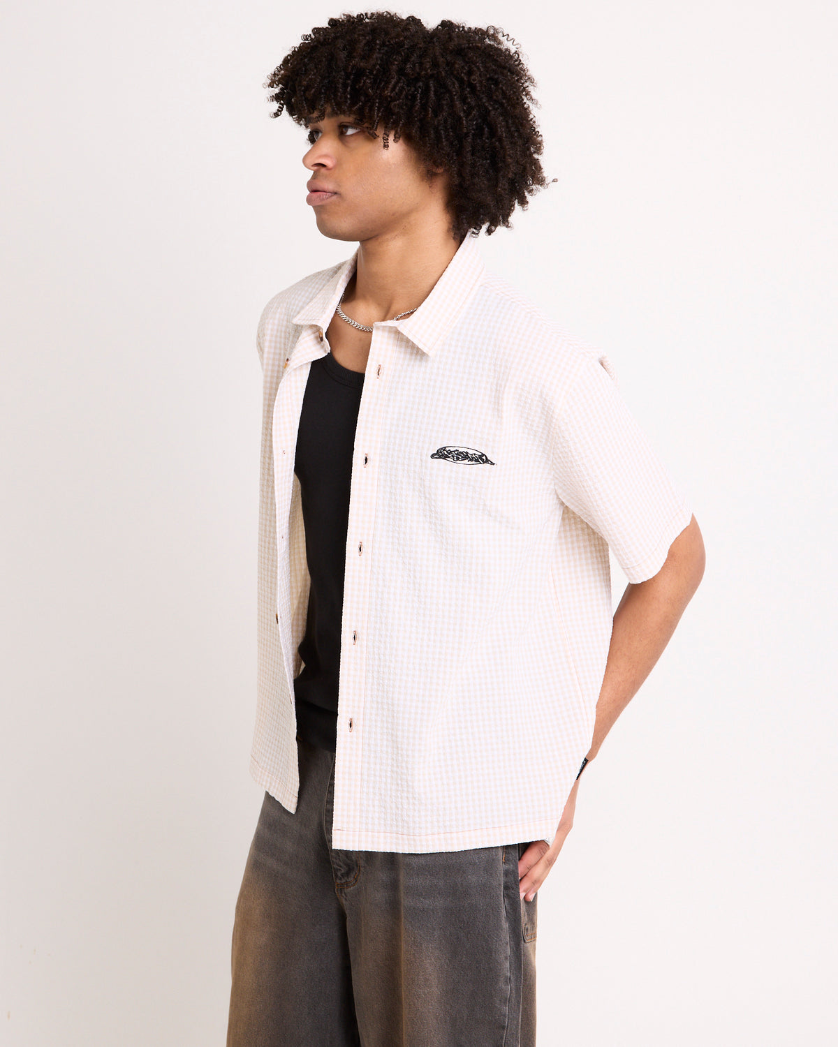 Hobart  Short Sleeve Shirt BROWN