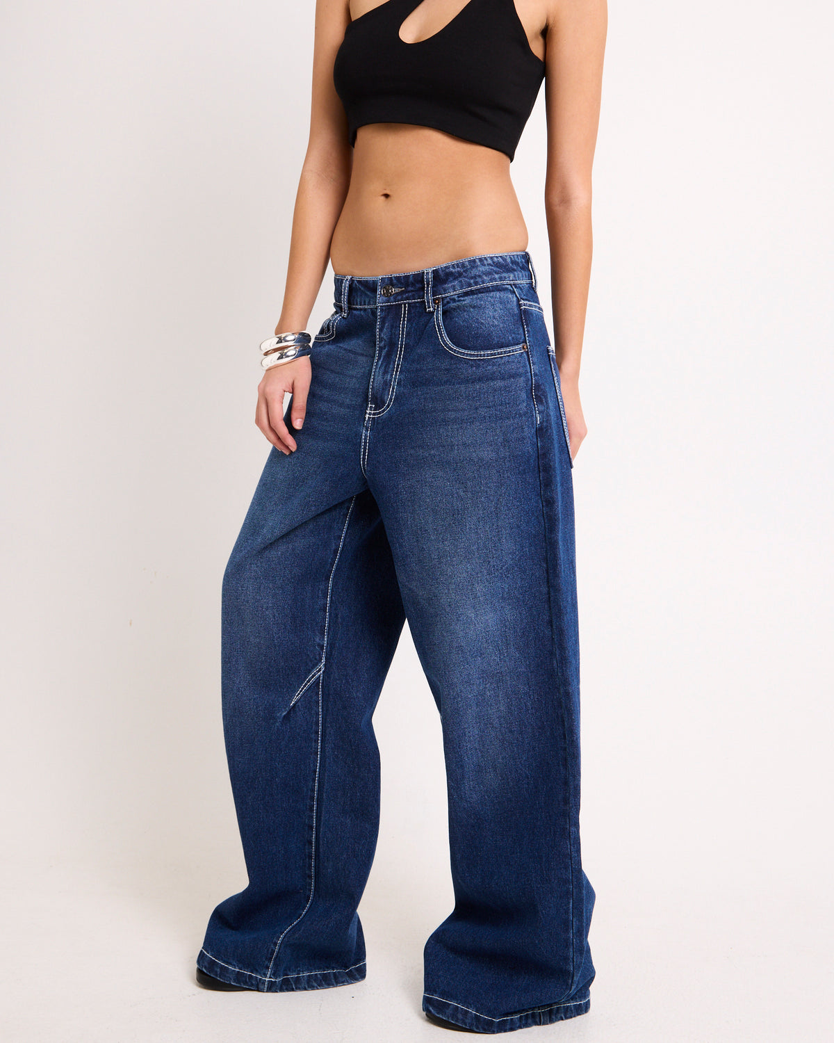 Jumbo Denim Jeans Y2K DEEP BLUE