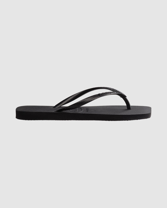 Slim Square Flip Flops BLACK
