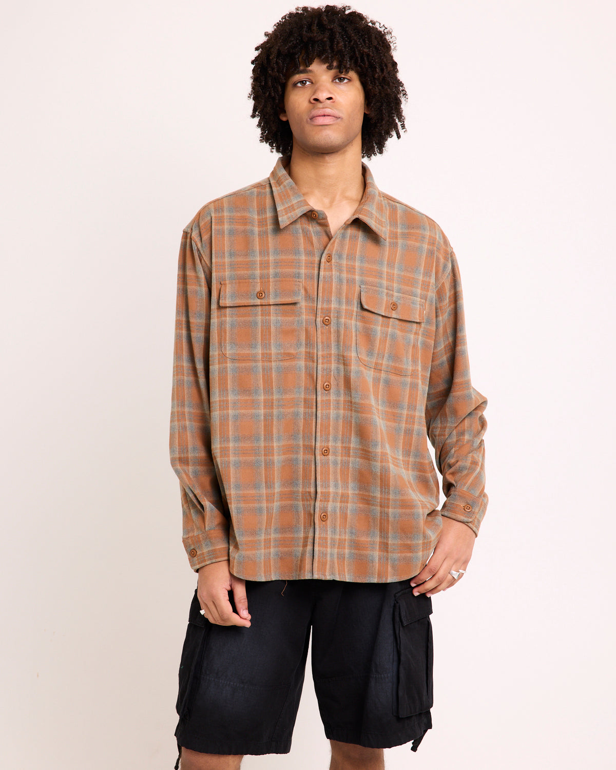 Plaid Long Sleeve Overshirt