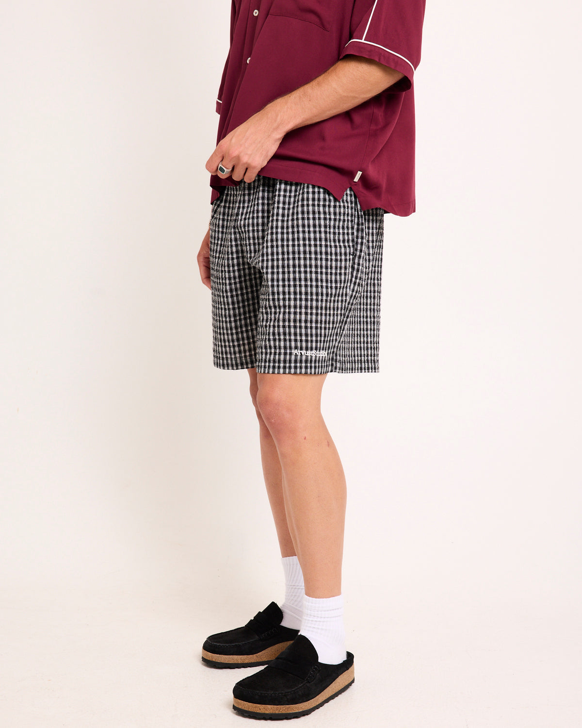 Welty Check Shorts BLACK