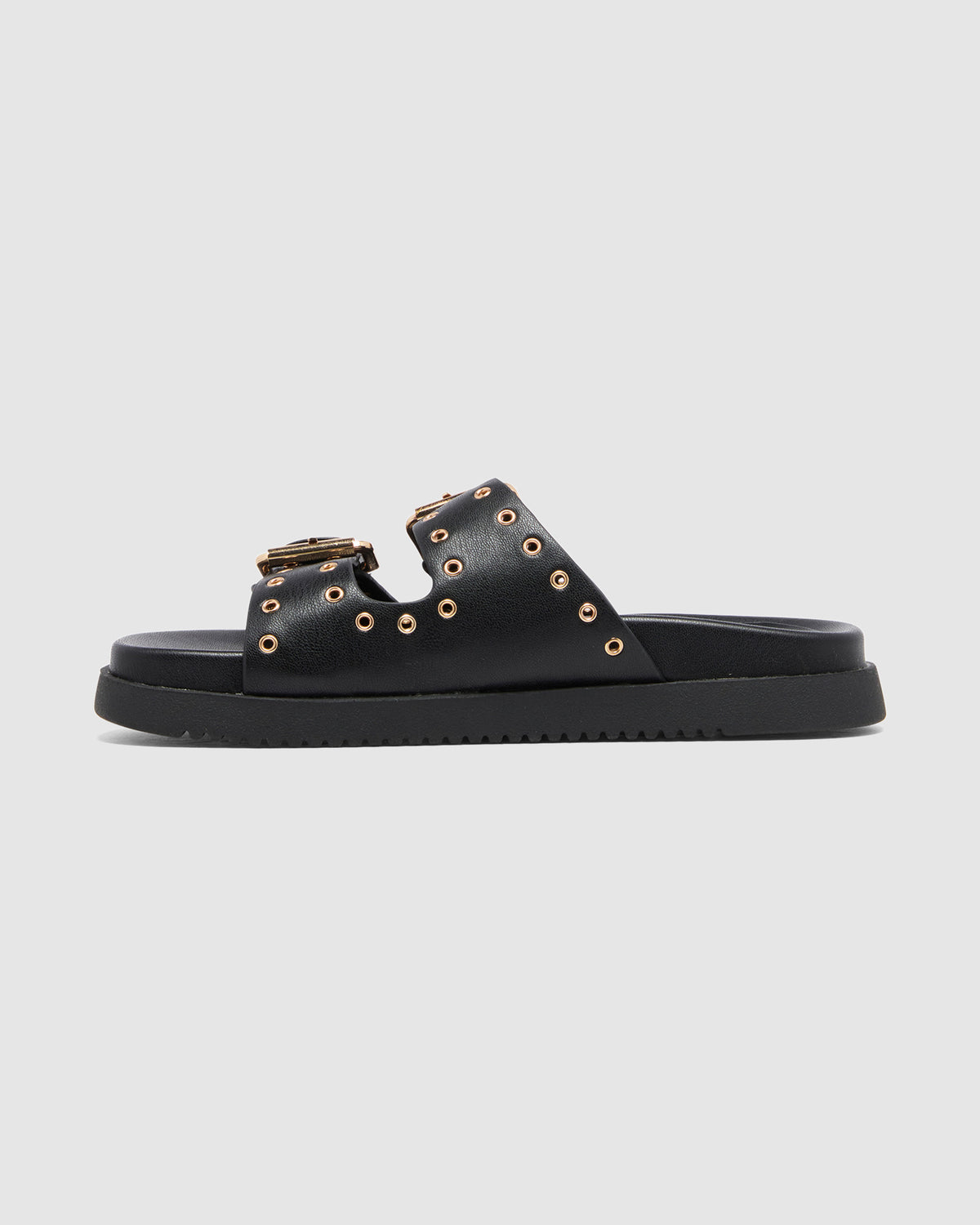 Racer Flat Sandal BLACK