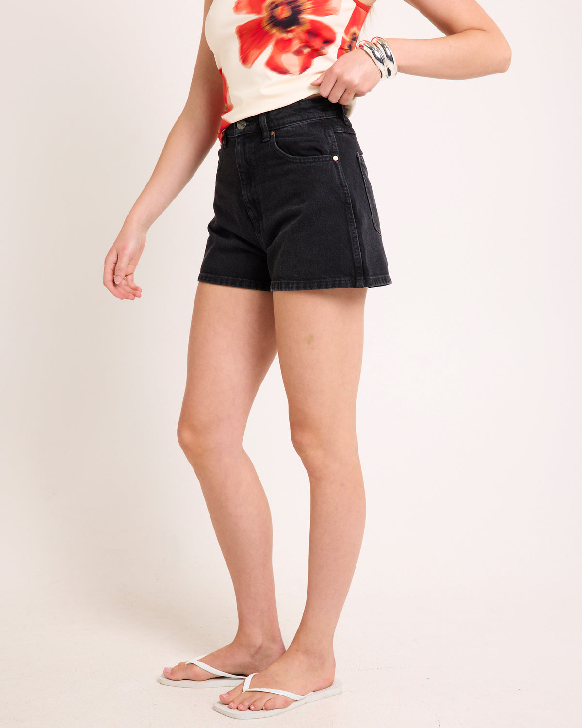 Hi Bells Denim Short BLACK DUST