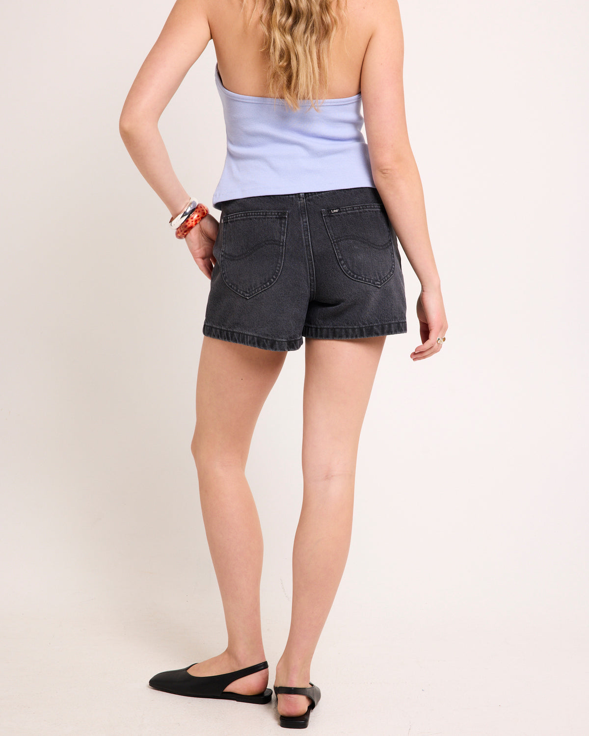 High Relaxed Denim Shorts